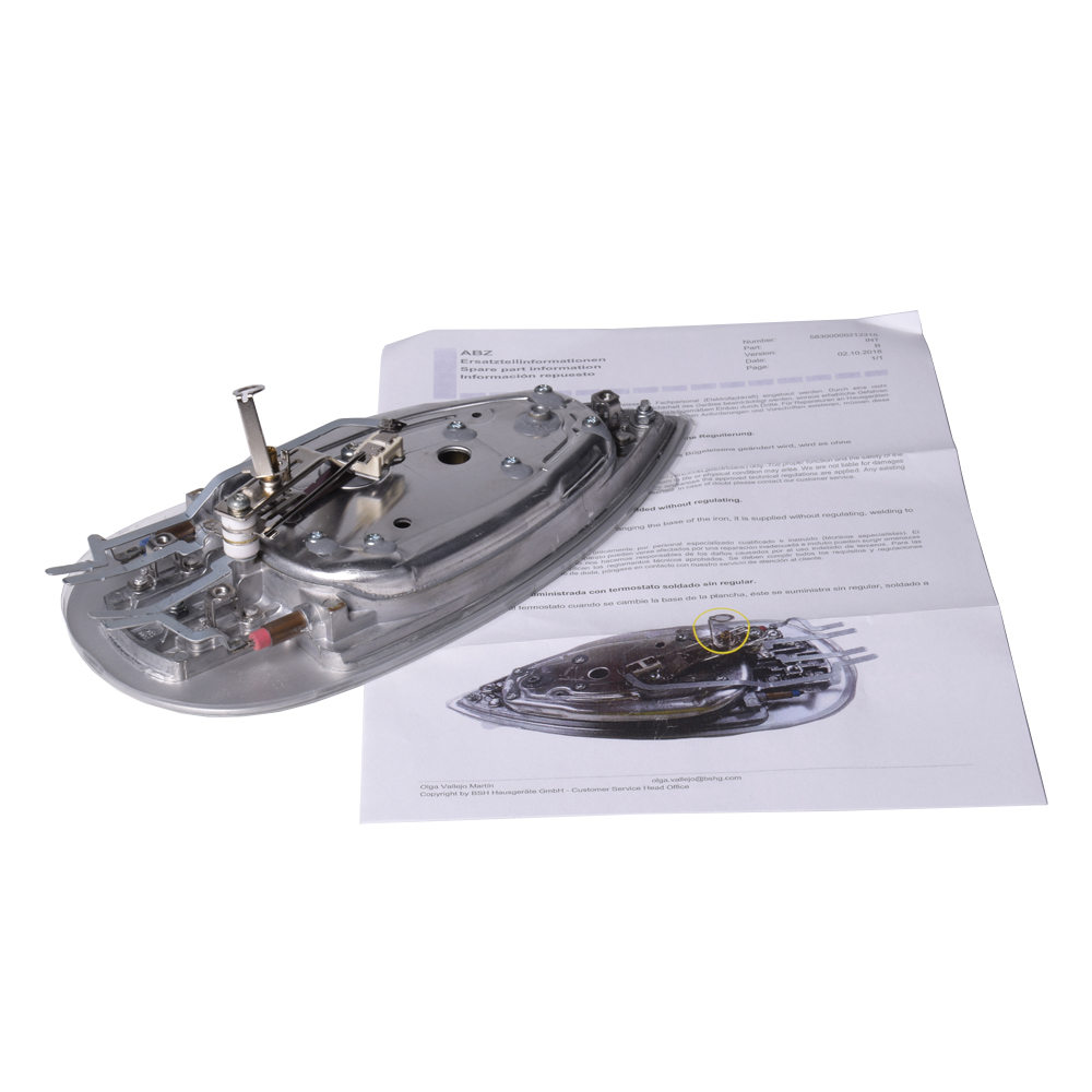 картинка Элемент нагревательный (подошва) утюга в Сервисном центре «Близнецов»